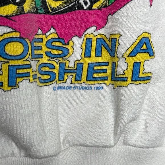 VTG Teenage Mutant Ninja Turtles TMNT 1990 Youth Medium Sweater - Picture 2 of 4